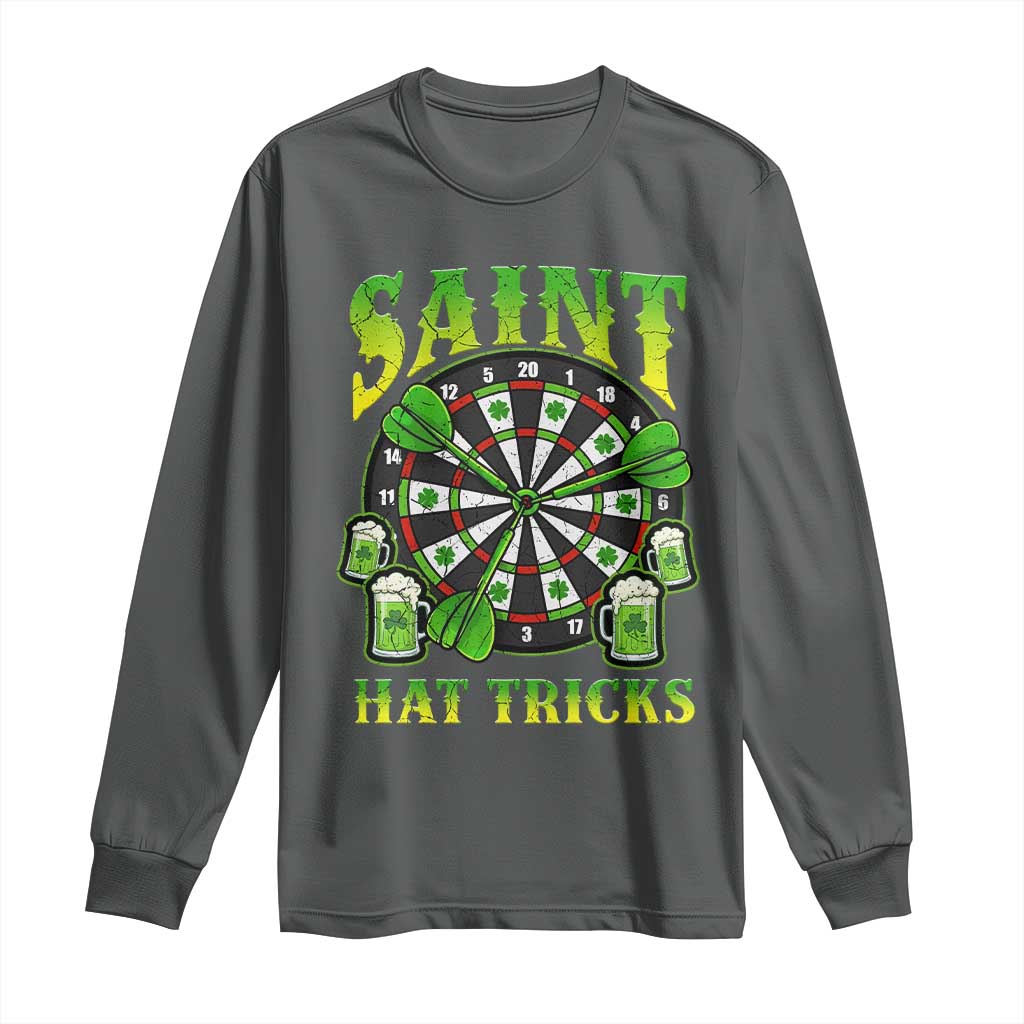 Saint Hat Tricks St Patricks Day Long Sleeve Shirt Darts Player Gift