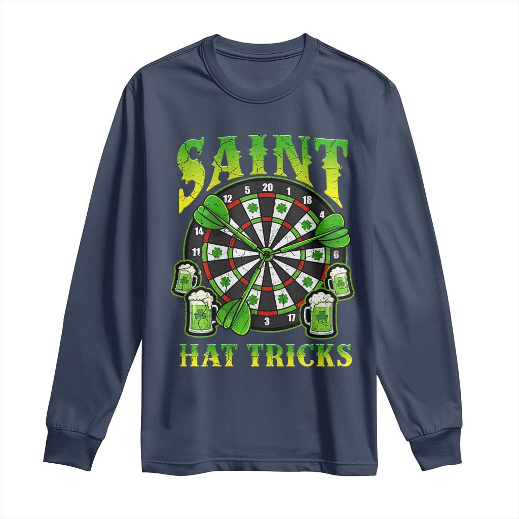 Saint Hat Tricks St Patricks Day Long Sleeve Shirt Darts Player Gift