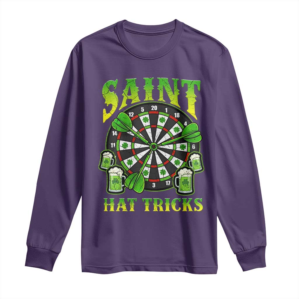 Saint Hat Tricks St Patricks Day Long Sleeve Shirt Darts Player Gift