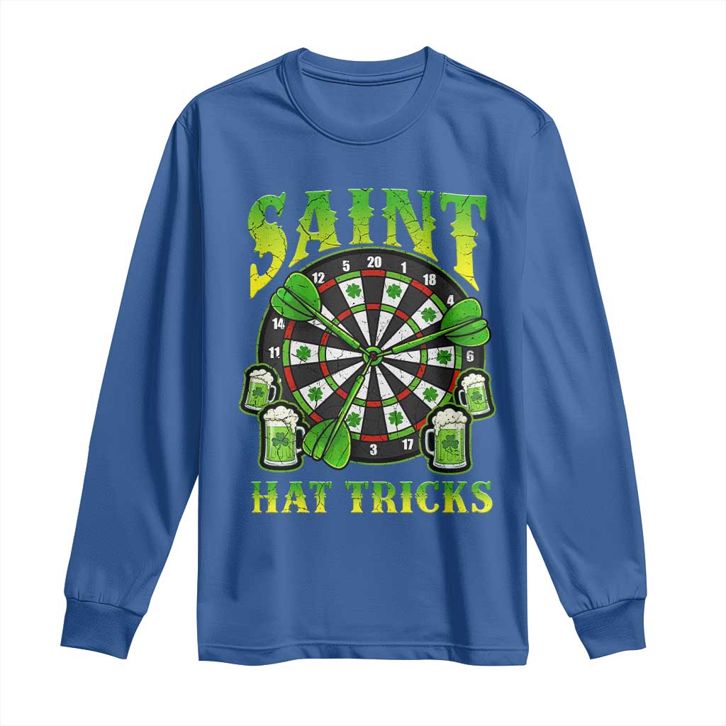Saint Hat Tricks St Patricks Day Long Sleeve Shirt Darts Player Gift