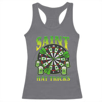 Saint Hat Tricks St Patricks Day Racerback Tank Top Darts Player Gift