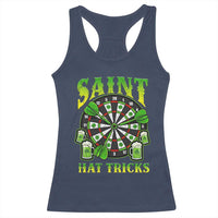 Saint Hat Tricks St Patricks Day Racerback Tank Top Darts Player Gift