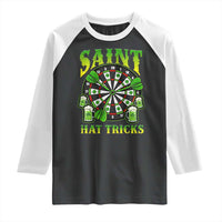 Saint Hat Tricks St Patricks Day Raglan Shirt Darts Player Gift