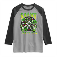 Saint Hat Tricks St Patricks Day Raglan Shirt Darts Player Gift