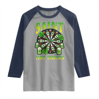 Saint Hat Tricks St Patricks Day Raglan Shirt Darts Player Gift