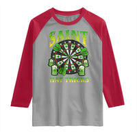 Saint Hat Tricks St Patricks Day Raglan Shirt Darts Player Gift