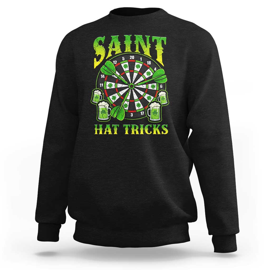 Saint Hat Tricks St Patricks Day Sweatshirt Darts Player Gift