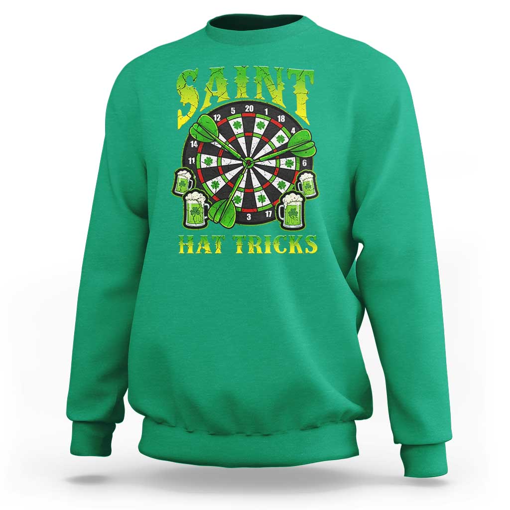 Saint Hat Tricks St Patricks Day Sweatshirt Darts Player Gift