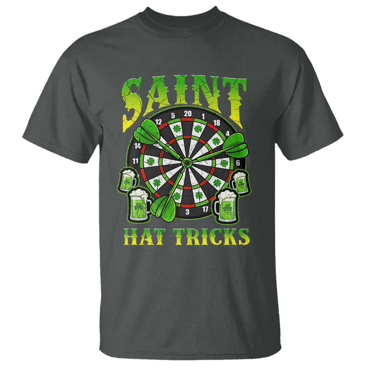 Saint Hat Tricks St Patricks Day T Shirt Darts Player Gift