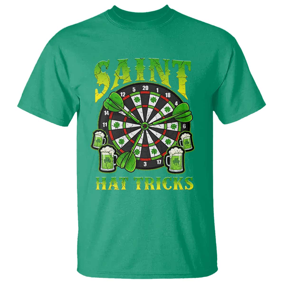 Saint Hat Tricks St Patricks Day T Shirt Darts Player Gift
