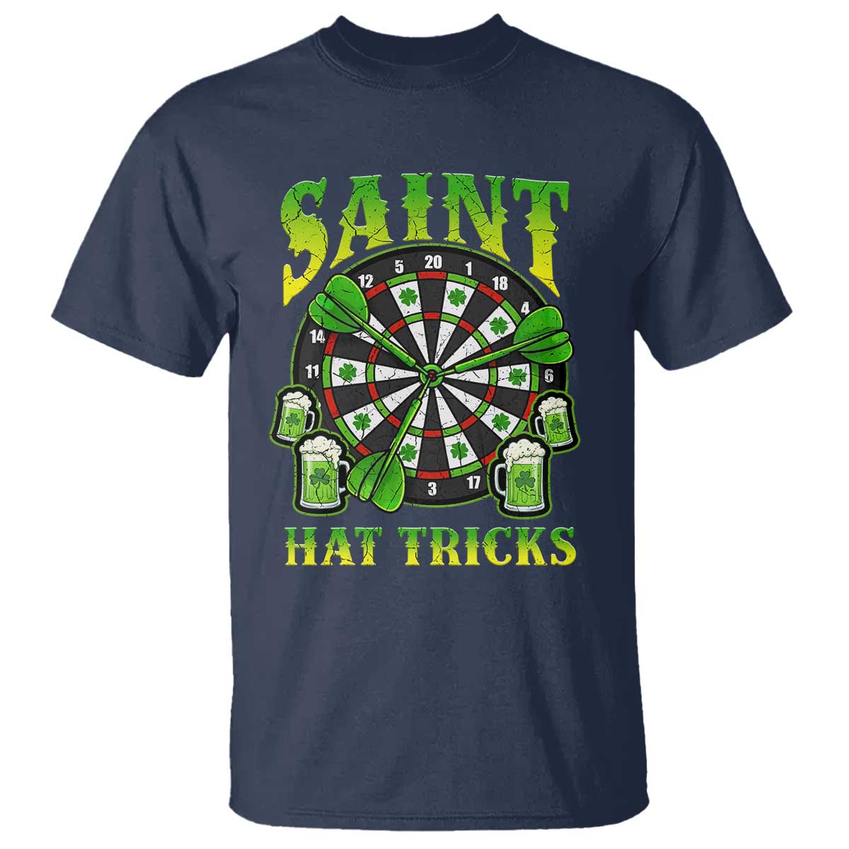 Saint Hat Tricks St Patricks Day T Shirt Darts Player Gift