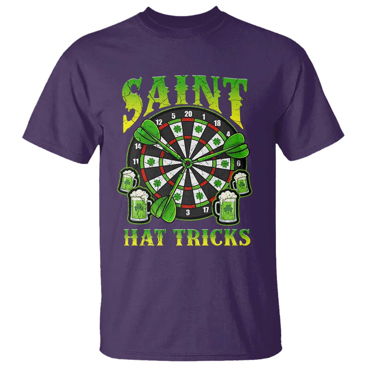 Saint Hat Tricks St Patricks Day T Shirt Darts Player Gift