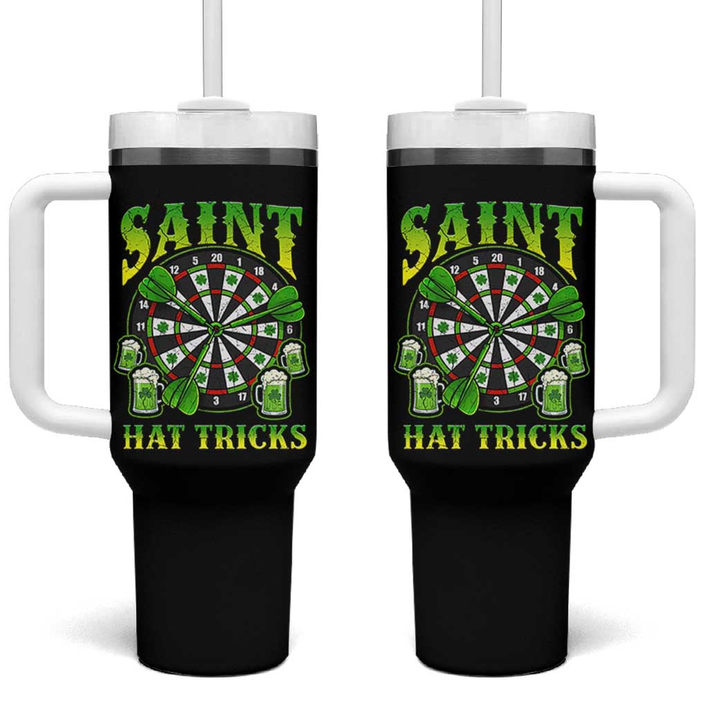 Saint Hat Tricks St Patricks Day Tumbler With Handle Darts Player Gift
