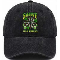 Saint Hat Tricks St Patricks Day Washed Cotton Baseball Cap Darts Player Gift