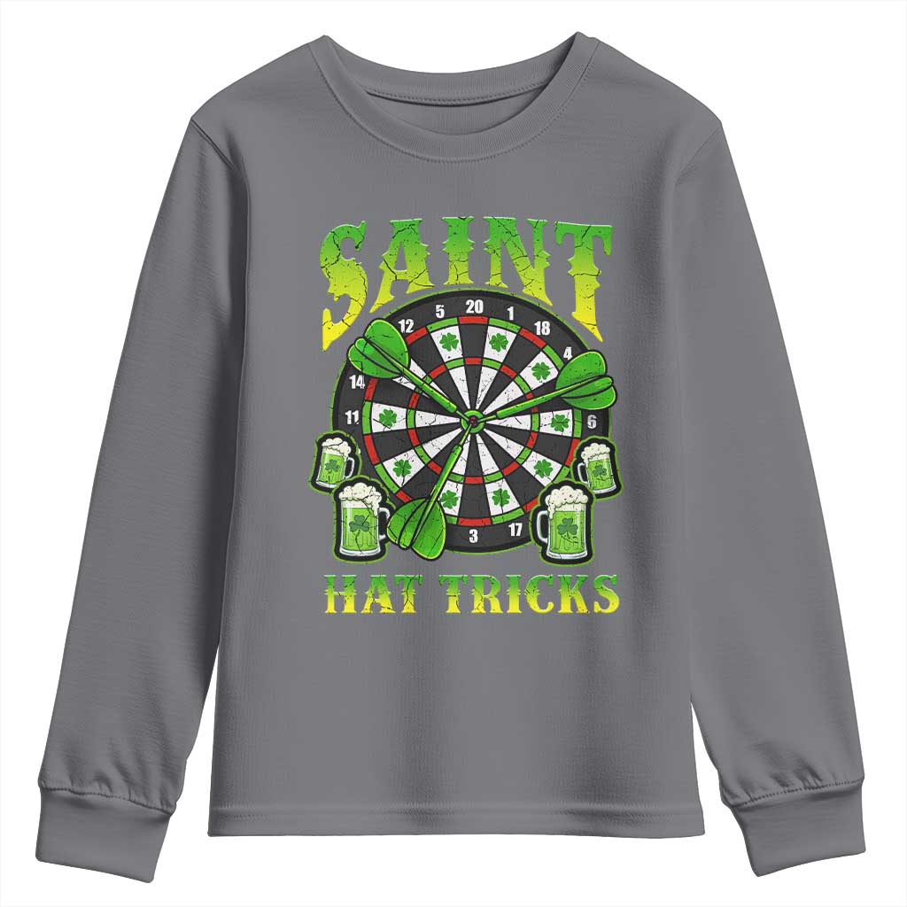 Saint Hat Tricks St Patricks Day Youth Sweatshirt Darts Player Gift