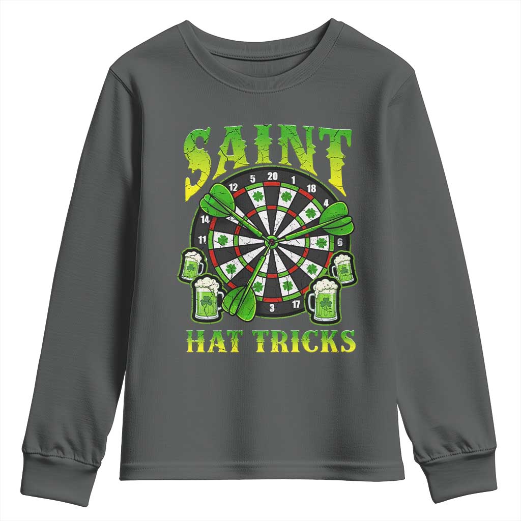 Saint Hat Tricks St Patricks Day Youth Sweatshirt Darts Player Gift
