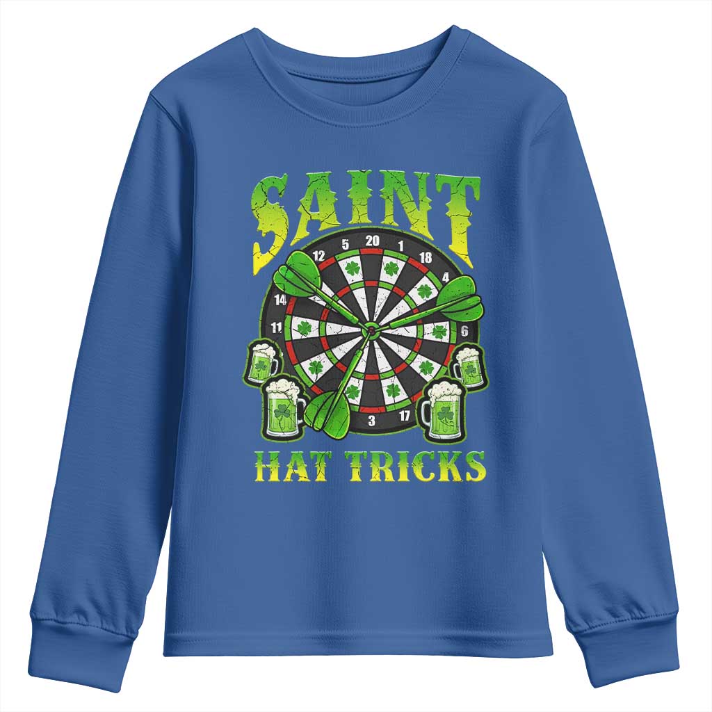 Saint Hat Tricks St Patricks Day Youth Sweatshirt Darts Player Gift