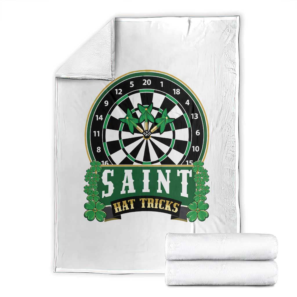 Saint Hat Tricks Throw Blanket St Patricks Day Dart Thrower Gift