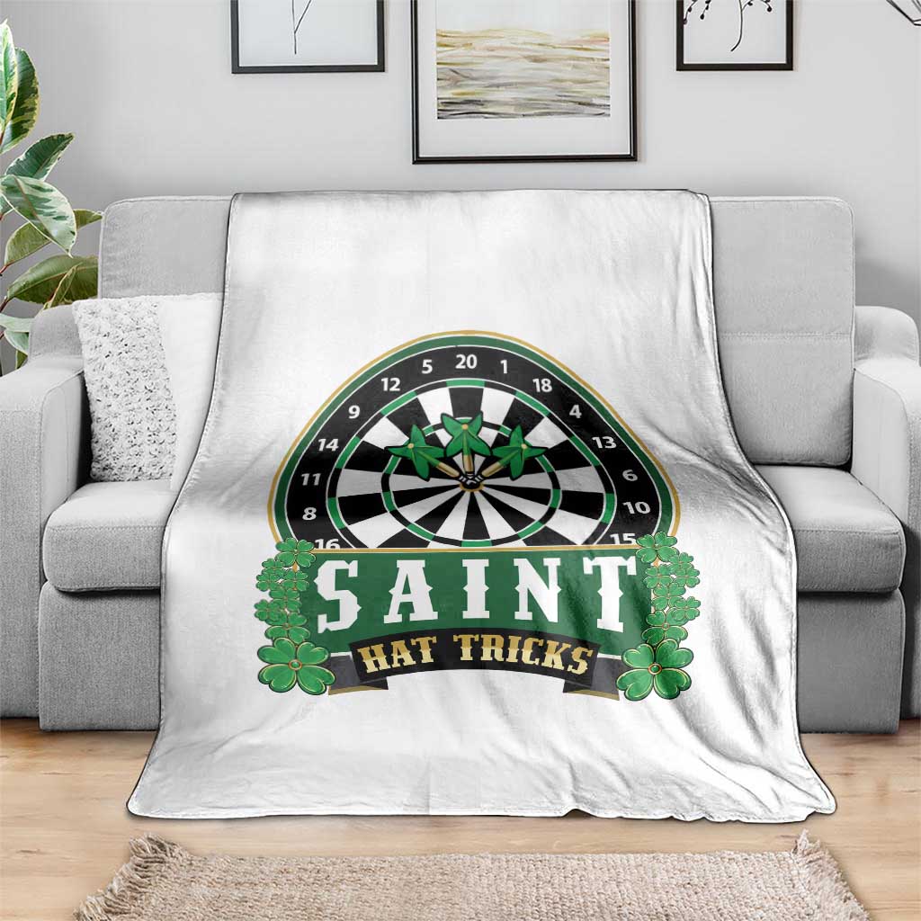 Saint Hat Tricks Throw Blanket St Patricks Day Dart Thrower Gift