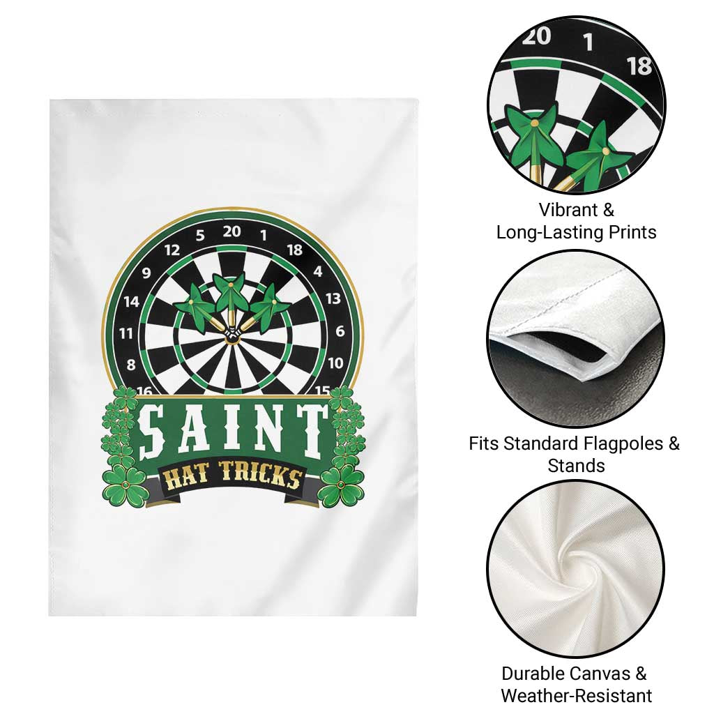 Saint Hat Tricks Garden Flag St Patricks Day Dart Thrower Gift
