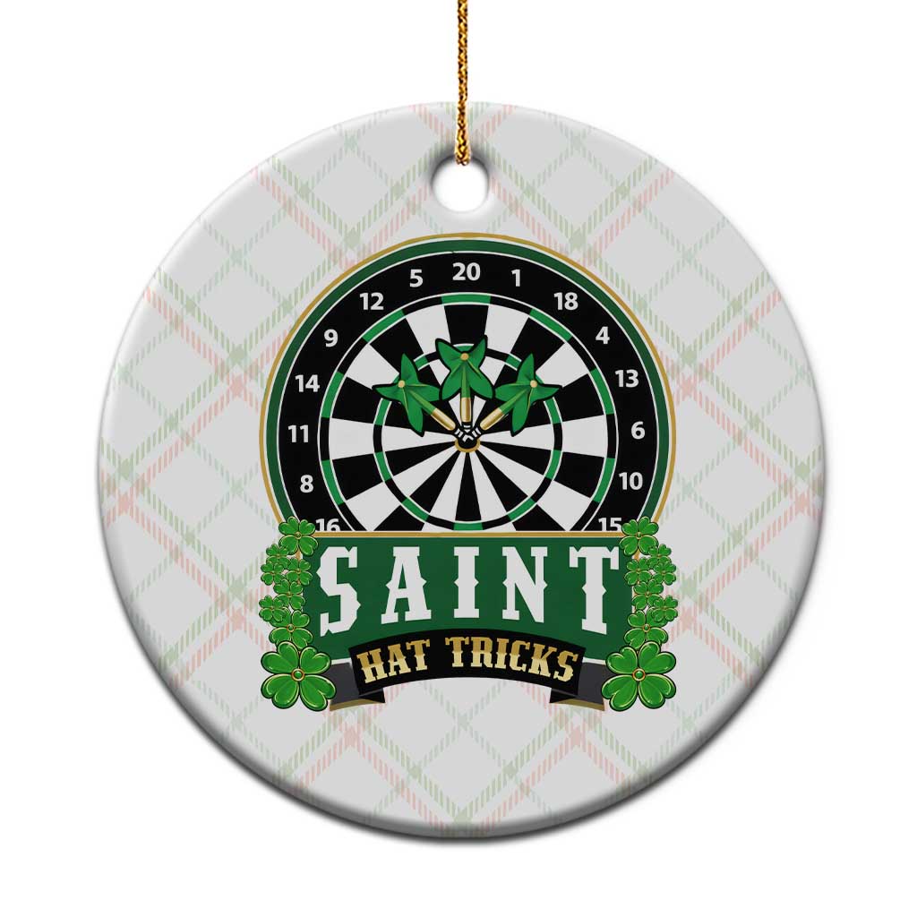 Saint Hat Tricks Ceramic Ornament St Patricks Day Dart Thrower Gift