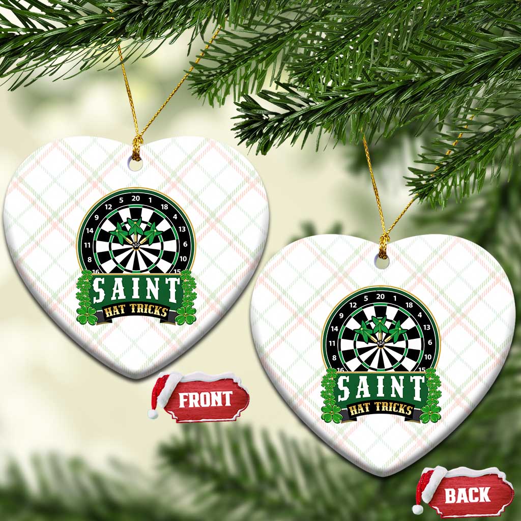 Saint Hat Tricks Ceramic Ornament St Patricks Day Dart Thrower Gift