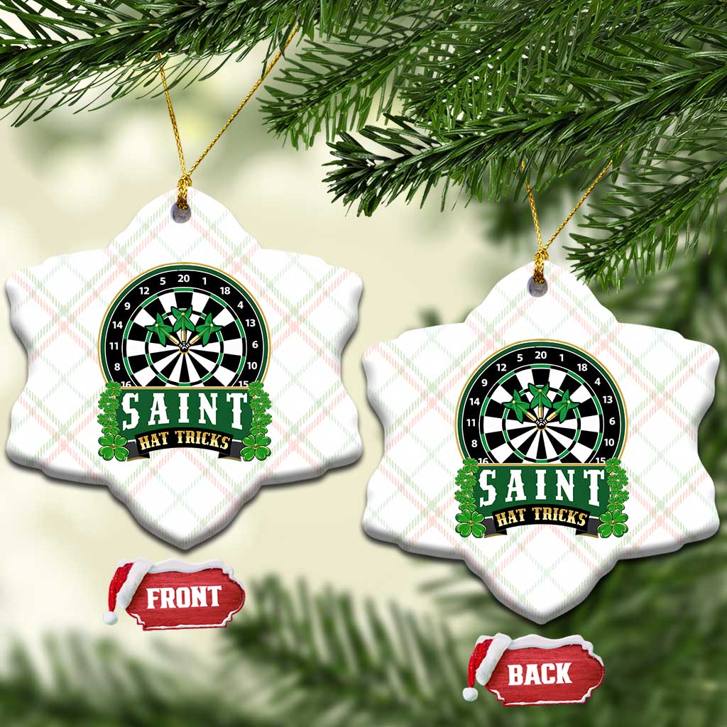 Saint Hat Tricks Ceramic Ornament St Patricks Day Dart Thrower Gift