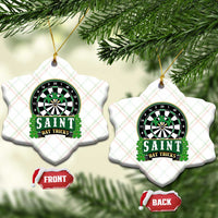 Saint Hat Tricks Ceramic Ornament St Patricks Day Dart Thrower Gift