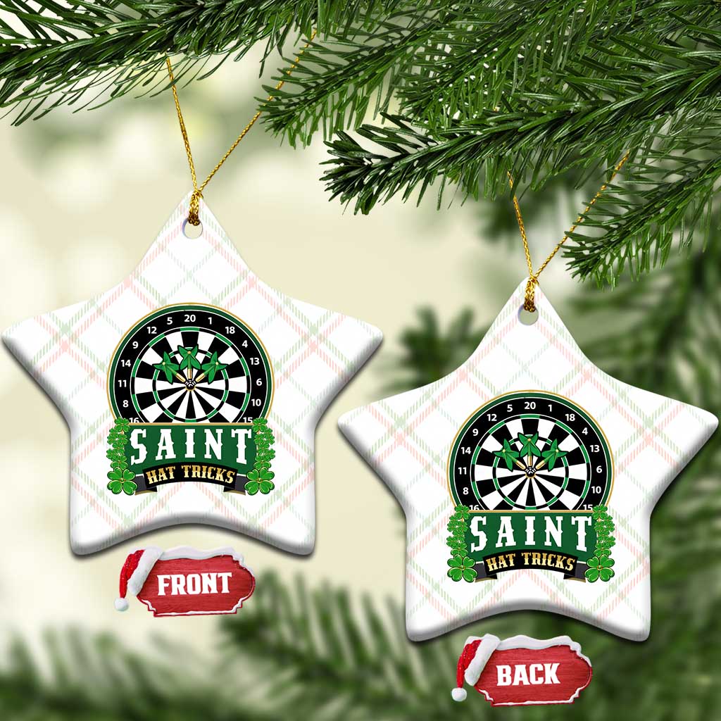 Saint Hat Tricks Ceramic Ornament St Patricks Day Dart Thrower Gift