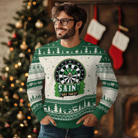 Saint Hat Tricks Ugly Christmas Sweater St Patricks Day Dart Thrower Gift