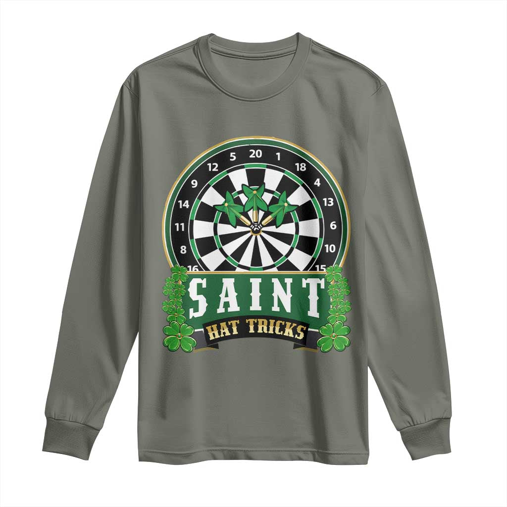 Saint Hat Tricks Long Sleeve Shirt St Patricks Day Dart Thrower Gift