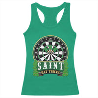 Saint Hat Tricks Racerback Tank Top St Patricks Day Dart Thrower Gift