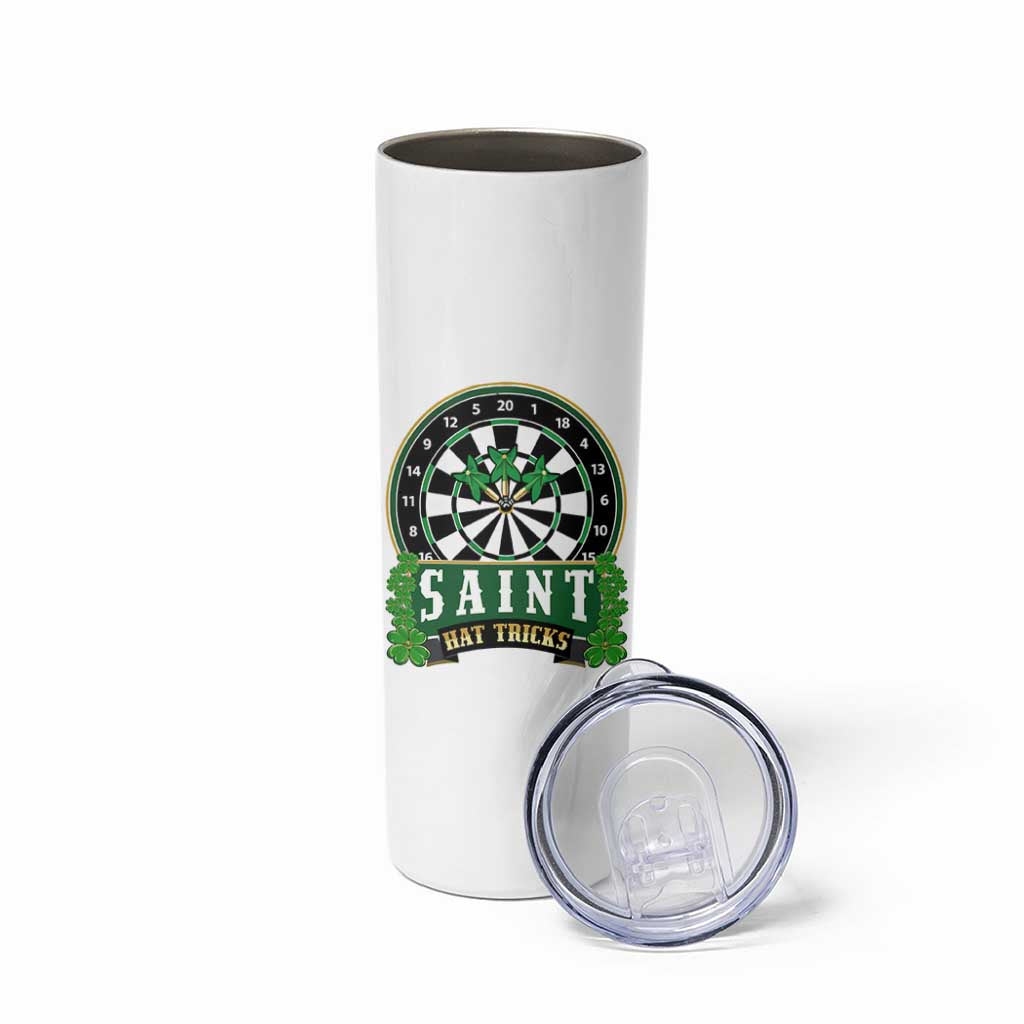 Saint Hat Tricks Skinny Tumbler St Patricks Day Dart Thrower Gift