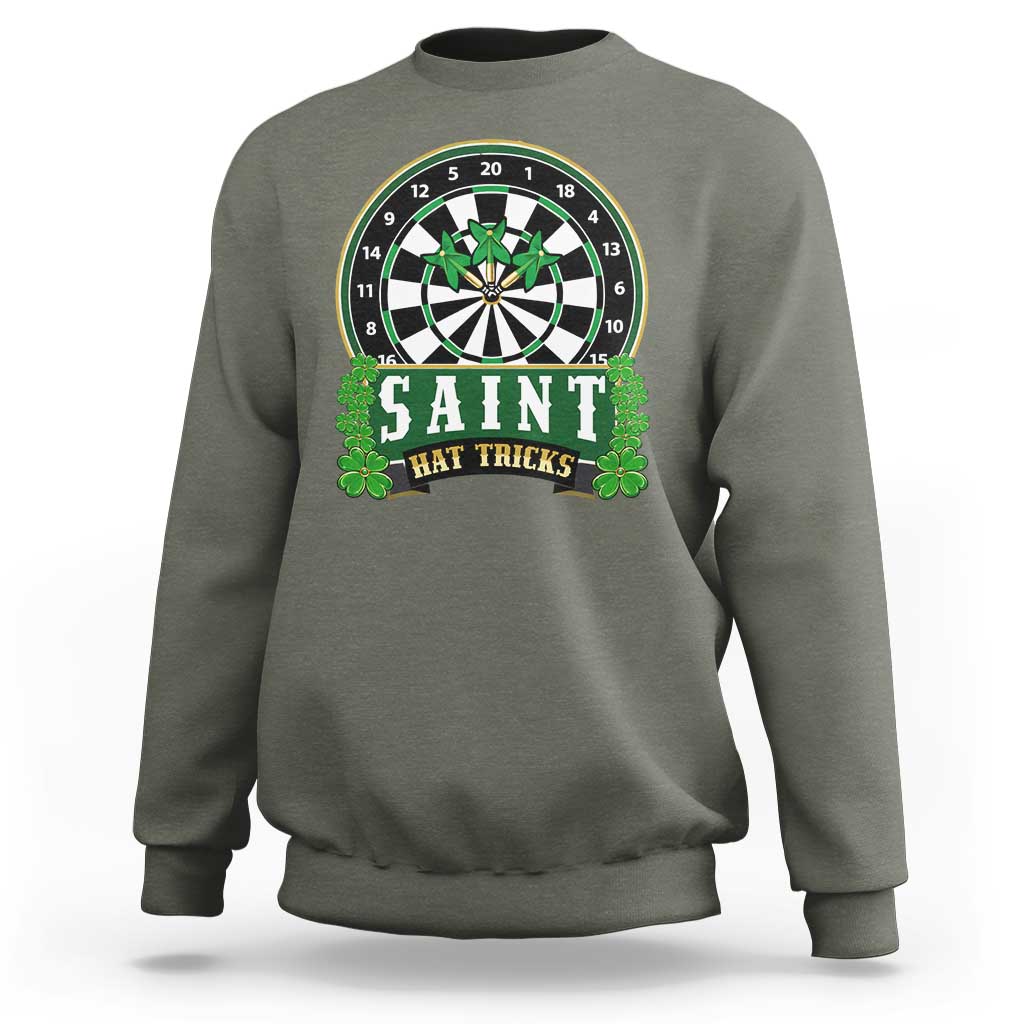 Saint Hat Tricks Sweatshirt St Patricks Day Dart Thrower Gift