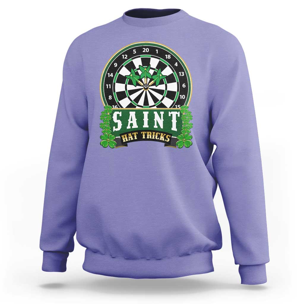 Saint Hat Tricks Sweatshirt St Patricks Day Dart Thrower Gift