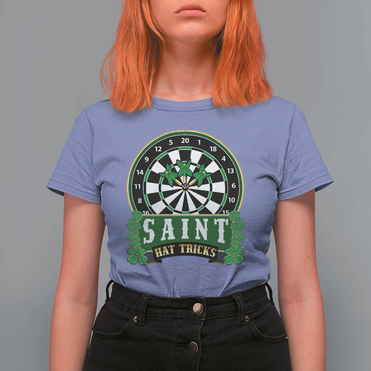 Saint Hat Tricks T Shirt For Women St Patricks Day Dart Thrower Gift
