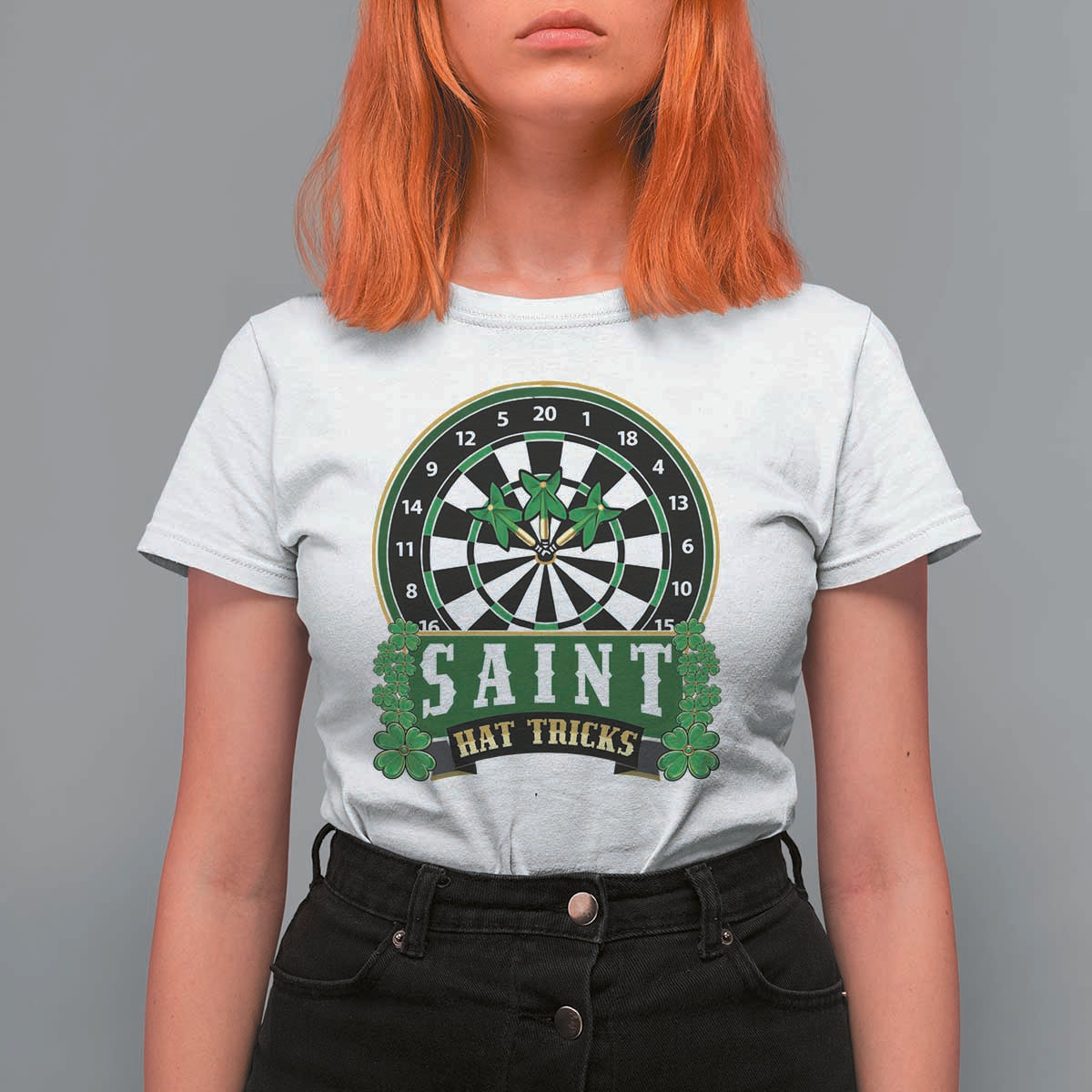 Saint Hat Tricks T Shirt For Women St Patricks Day Dart Thrower Gift