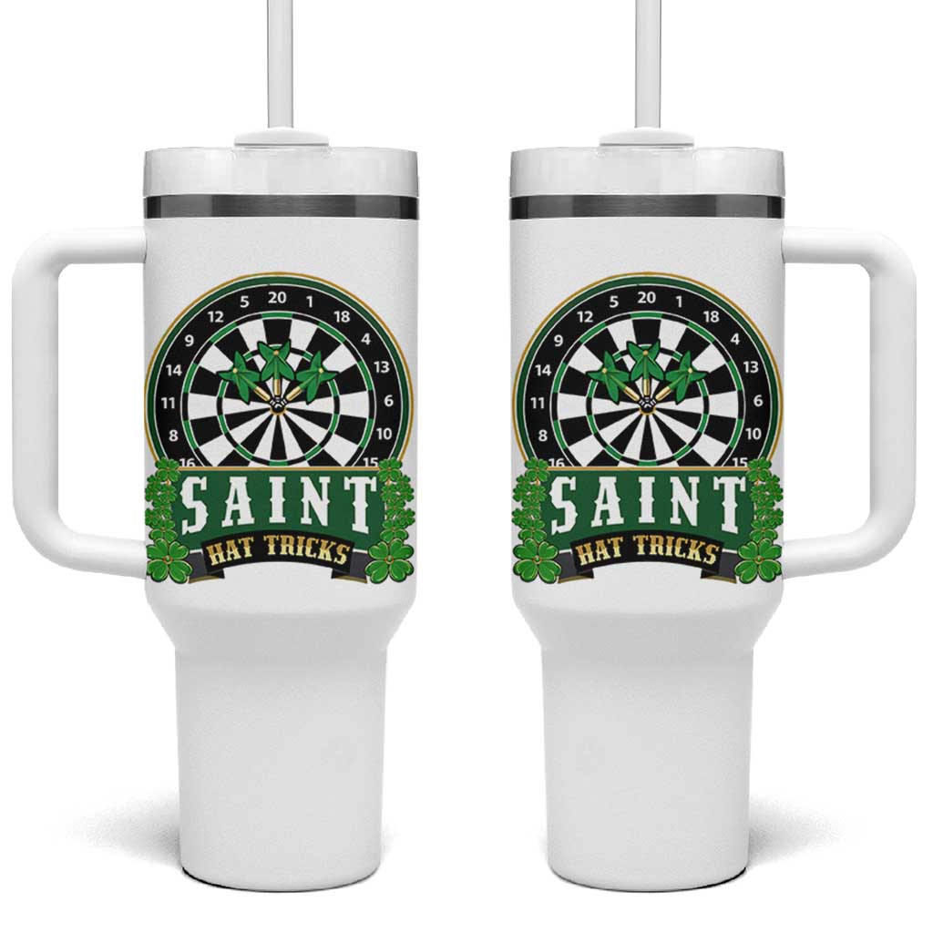 Saint Hat Tricks Tumbler With Handle St Patricks Day Dart Thrower Gift