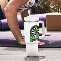 Saint Hat Tricks Tumbler With Handle St Patricks Day Dart Thrower Gift