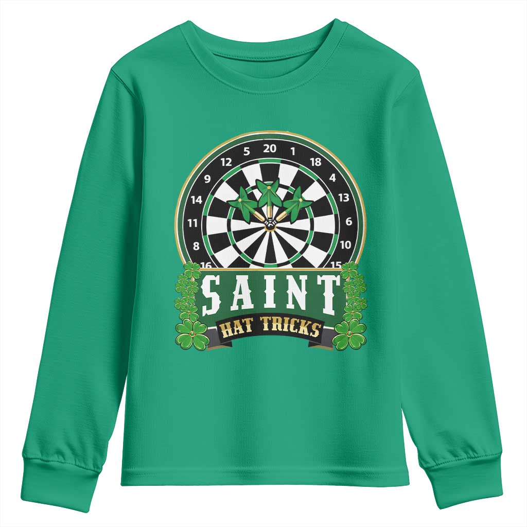 Saint Hat Tricks Youth Sweatshirt St Patricks Day Dart Thrower Gift