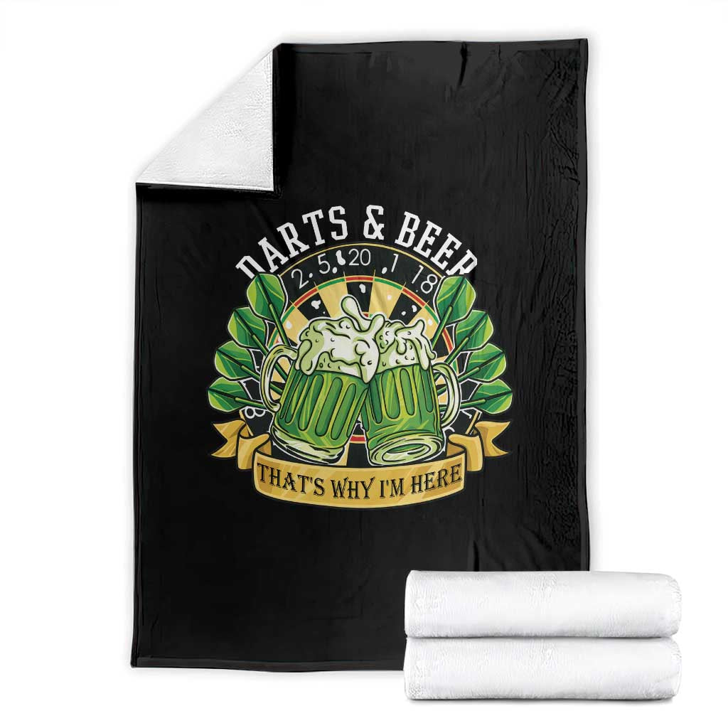 Beer And Darts St Patricks Day Gift Throw Blanket That Is Why I Am Here