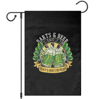 Beer And Darts St Patricks Day Gift Garden Flag That Is Why I Am Here