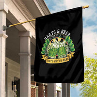 Beer And Darts St Patricks Day Gift Garden Flag That Is Why I Am Here