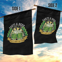 Beer And Darts St Patricks Day Gift Garden Flag That Is Why I Am Here