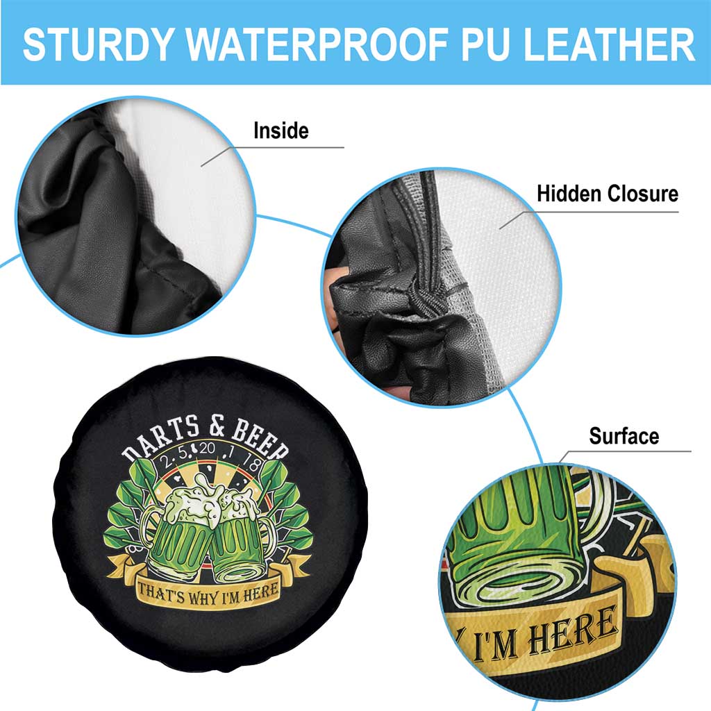 Beer And Darts St Patricks Day Gift Spare Tire Cover That Is Why I Am Here