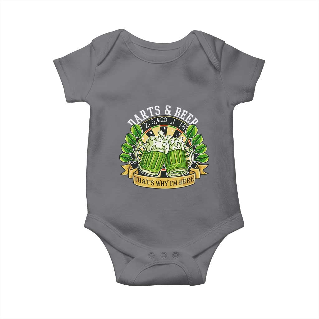 Beer And Darts St Patricks Day Gift Baby Onesie That Is Why I Am Here
