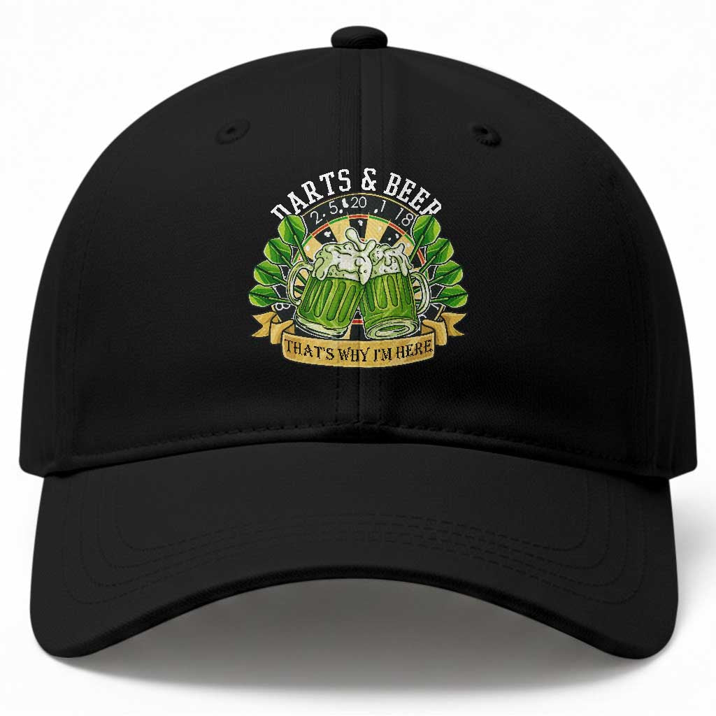 Beer And Darts St Patricks Day Gift Baseball Cap That Is Why I Am Here