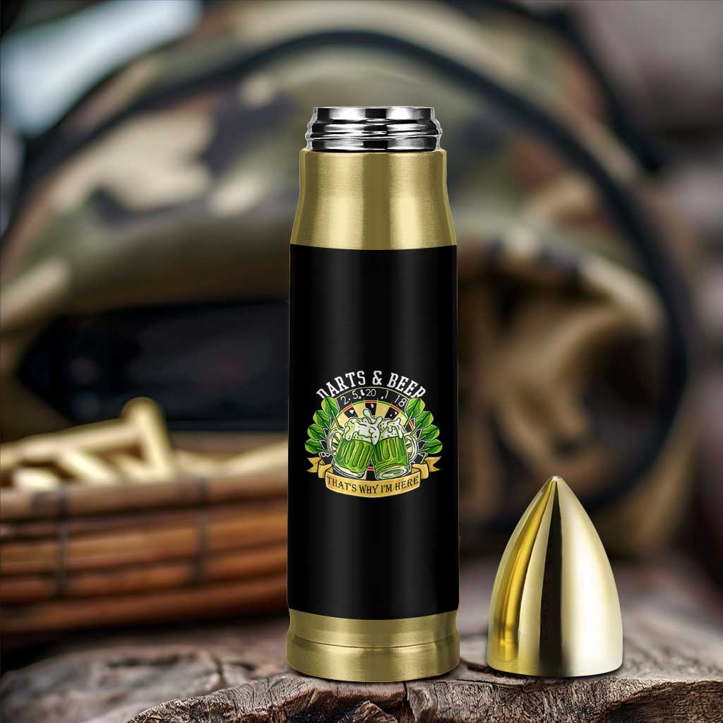 Beer And Darts St Patricks Day Gift Bullet Tumbler That Is Why I Am Here