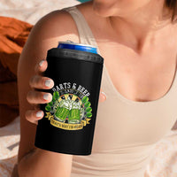 Beer And Darts St Patricks Day Gift 4 in 1 Can Cooler Tumbler That Is Why I Am Here
