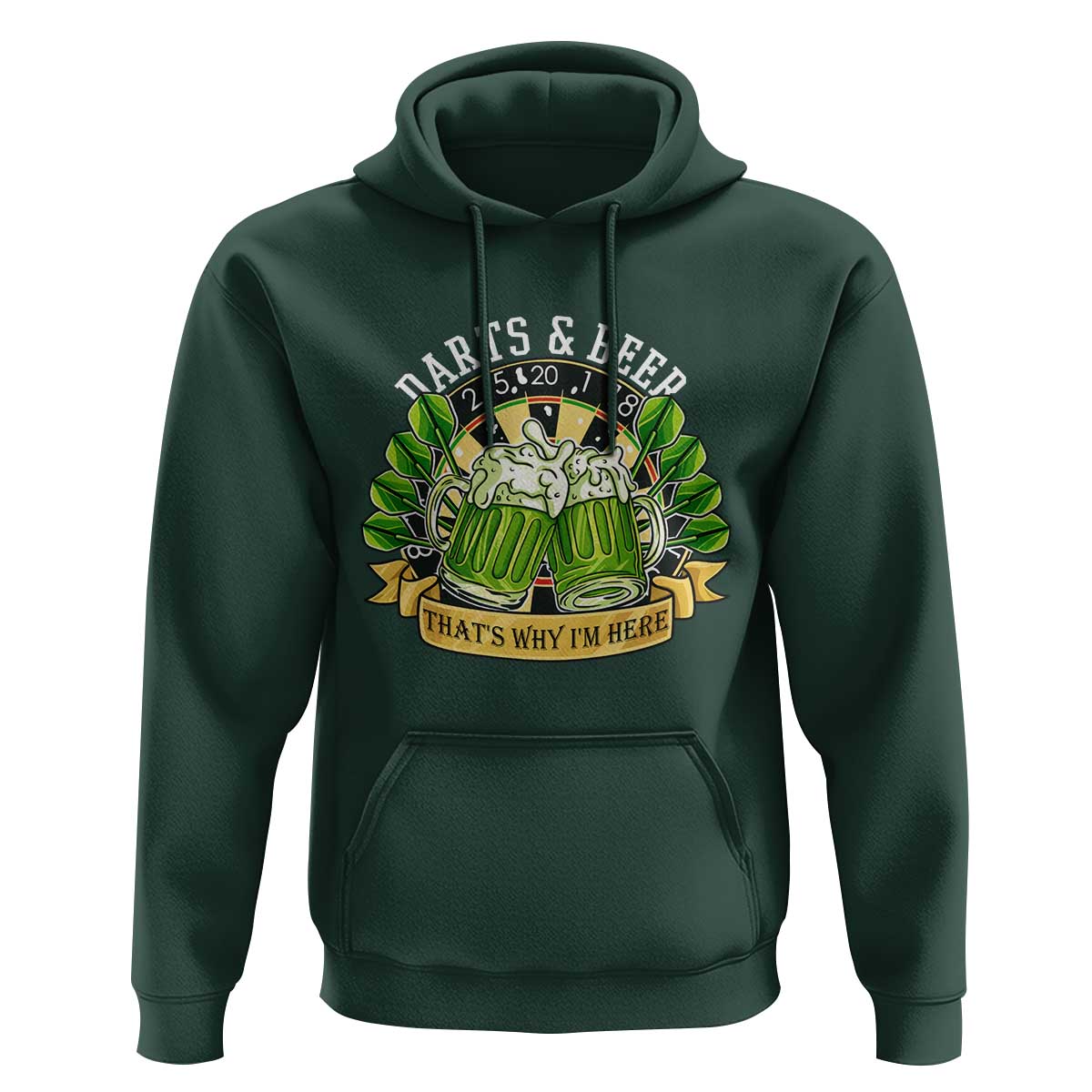 Beer And Darts St Patricks Day Gift Hoodie That Is Why I Am Here